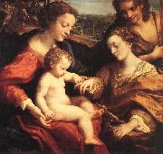 CORNELISZ VAN OOSTSANEN, Jacob The Mystic Marriage of St Catherine dfg Germany oil painting reproduction